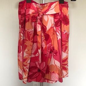 Zara Woman Floral Cotton Skirt Sz 8